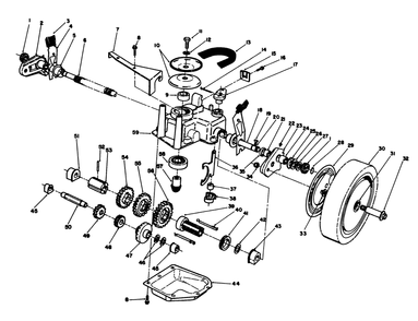Gear Case Assembly (Used On Units With Serial No. 8000001 Thru 8049999) Diagram and Parts List for 20622 8000001 - 8999999 Toro Lawn Mower