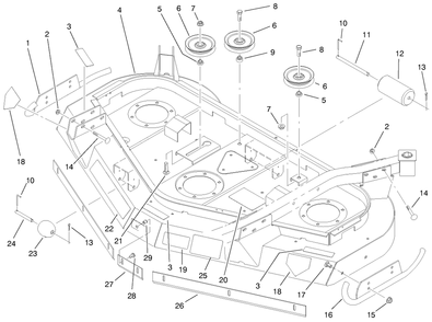 Housing & Idlers Assembly Diagram and Parts List for 30569 90001 - 90499 Toro Lawn Mower