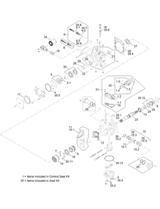 Hydraulic Pump Assembly No. 132-4249 Diagram and Parts List for 23823W 316000001 - 316999999 Toro Lawn Tractor Accessories