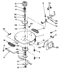 Figure 9. Mower Housing Assembly Diagram and Parts List for 57050 8000001 - 8999999 Toro Lawn Tractor