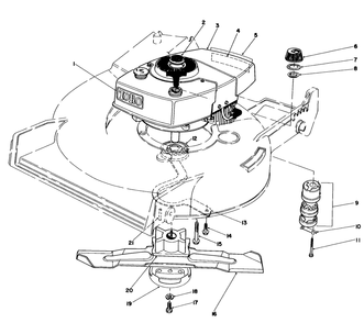 Engine Assembly Diagram and Parts List for 20810 3000001 - 3999999 Toro Lawn Mower