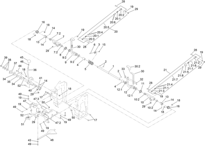 Speed Control Assembly Diagram and Parts List for 74316 400000000 - 999999999 Toro Lawn Tractor