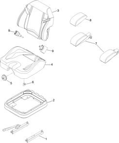 Seat Assembly Diagram and Parts List for 72267 410000000-999999999 Toro Lawn Mower