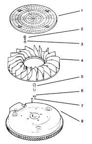 Flywheel Diagram and Parts List for 30180 690001 - 699999 Toro Lawn Tractor Accessories
