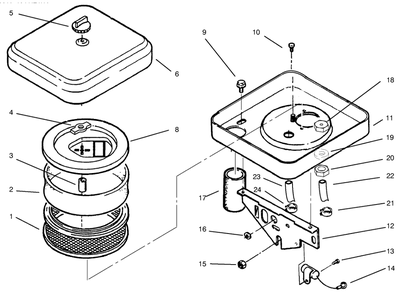 Air Cleaner Diagram and Parts List for 73502 7900001 - 7999999 Toro Lawn Tractor