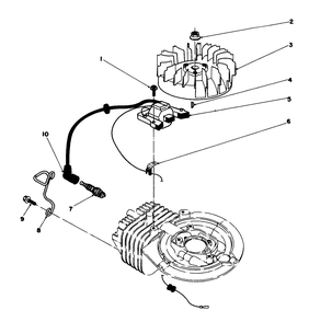 Flywheel & Magneto Assembly Diagram and Parts List for 22030 6000001 - 6999999 Toro Lawn Mower