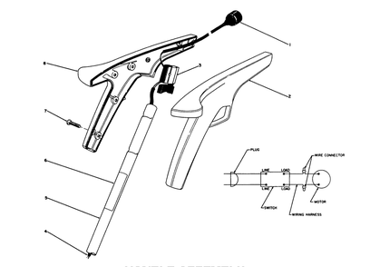 Handle Assembly Diagram and Parts List for 51235C 9000001 - 9999999 Toro Trimmer