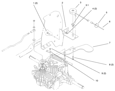 Cruise Control Diagram and Parts List for 72102 7900001 - 7999999 Toro Lawn Tractor