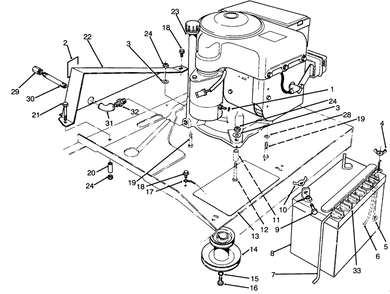 Engine Assembly Diagram and Parts List for 70060 49000001 - 49999999 Toro Lawn Tractor