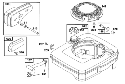 Engine Briggs & Stratton Model 124707-3185-01 Diagram and Parts List for 20322 2000001 - 2999999 Toro Lawn Mower