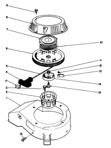 Recoil Assembly (Model No. 47pn2-6) Diagram and Parts List for 26640B 3900001 - 3999999 Toro Lawn Mower