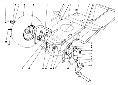 Front Axle Assembly Diagram and Parts List for 57375 9000001 - 9999999 Toro Lawn Tractor