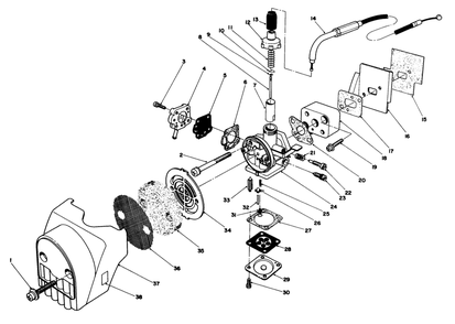 Air Cleaner & Carburetor Assembly Diagram and Parts List for 51641 6000001 - 6999999 Toro Trimmer