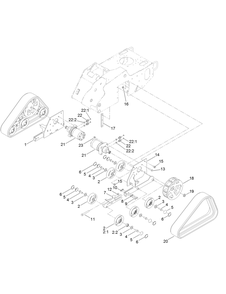 Track Assembly Diagram and Parts List for 22983 407740000 - 407959999 Toro Lawn Tractor Accessories