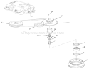 Drive Belt And Pulleys Diagram and Parts List for 03-08BP01 1980 Toro Lawn Tractor
