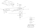 Drive Belt And Pulleys Diagram and Parts List for 03-11BP02 1981 Toro Lawn Tractor