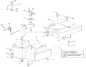 Engine, Throttle Control And Exhaust System Diagram and Parts List for 03-11BP02 1981 Toro Lawn Tractor