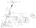 Front Axle And Steering Diagram and Parts List for 03-11BP02 1981 Toro Lawn Tractor
