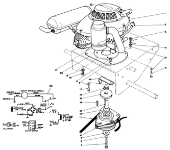Engine Assembly Diagram and Parts List for 30113 6000001 - 6999999 Toro Lawn Tractor Accessories