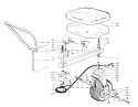 Sulky Assembly Diagram and Parts List for 03104 0000001-0999999 - 1980 Toro Lawn Tractor