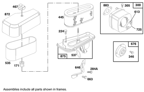 Engine Briggs & Stratton Model 28m707-0127-01 Diagram and Parts List for 71185 7900001 - 7999999 Toro Lawn Tractor