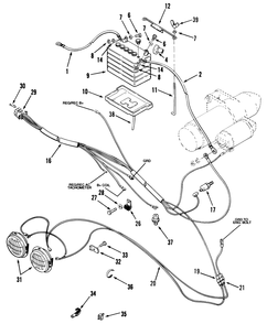 Electrical System Diagram and Parts List for 41-20OE02 1000001 - 1999999 Toro Lawn Tractor