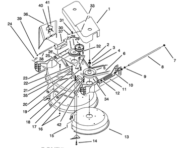 Cover & Pulley Assembly Diagram and Parts List for 30137 490286 - 491035 Toro Lawn Mower