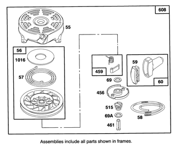 Engine Briggs & Stratton Model 127802-0514-21 Diagram and Parts List for 20801BC 4900001 - 4999999 Toro Lawn Mower