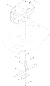 Motor Module And Blade Assembly Diagram and Parts List for 21467 400000000 - 999999999 Toro Lawn Mower