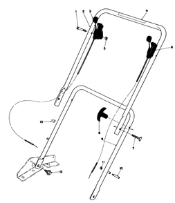 Handle Assembly-Model 16870 Diagram and Parts List for 16860 1000001 - 1999999 Toro Lawn Mower