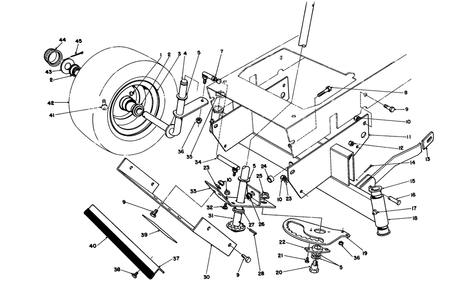 Front Axle Assembly Diagram and Parts List for 56185 1000001 - 1999999 Toro Lawn Tractor
