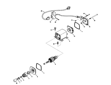 Electric Starter Motor Kit No. 33329c Diagram and Parts List for 38573 8000001 - 8999999 Toro Snow Blower