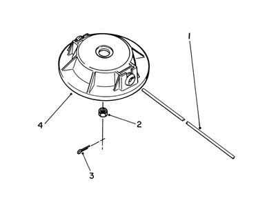 Fixed Line Head (Optional) Diagram and Parts List for 51665 0000001 - 0999999 Toro Trimmer