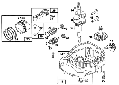 Engine Briggs & Stratton Model 122702-3171-01 Diagram and Parts List for 16400 2000001 - 2999999 Toro Lawn Mower