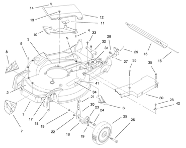 Housing Assembly Diagram and Parts List for 20465 790000001 - 799999999 Toro Lawn Mower