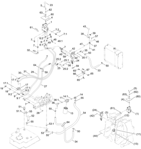2-Spool Valve And Auxiliary Valve Assembly Diagram and Parts List for 22327 408000000 - 408833892 Toro Lawn Tractor Accessories