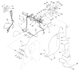 Electrical Assembly Diagram and Parts List for 22531 400000000 - 405539999 Toro Lawn Tractor Accessories
