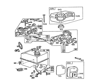 Engine Briggs & Stratton Model 130292-1671-02 (Continued) Diagram and Parts List for 58160 3000001 - 3999999 Toro Tiller