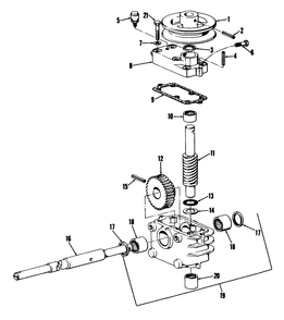 Gear Case Assembly Diagram and Parts List for 23267 8000001 - 8999999 Toro Lawn Mower