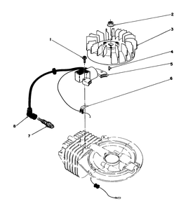 Flywheel & Magneto Assembly (Engine No. 47ph7) Diagram and Parts List for 20746C 8000001 - 8999999 Toro Lawn Mower