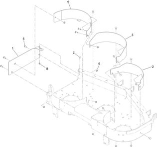 Recycler Assembly Diagram and Parts List for 144-0386  Toro Lawn Tractor