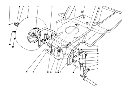 Front Axle Assembly Diagram and Parts List for 57375 0000001 - 0999999 Toro Lawn Tractor