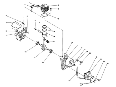 Engine Assembly (Continued) Diagram and Parts List for 51637 2000001 - 2999999 Toro Trimmer