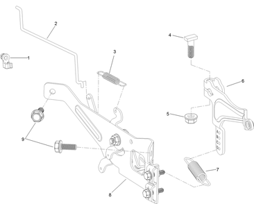Governor Control Assembly Diagram and Parts List for 74450 400000000-402099999 Toro Lawn Tractor