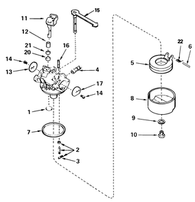 Carburetor No. 632552 Diagram and Parts List for 38190 0000001 - 0999999 Toro Snow Blower