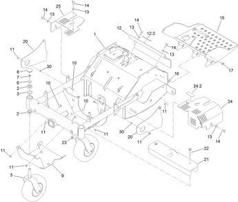 Part Location Diagram of 126-9883 Toro Platform Assembly