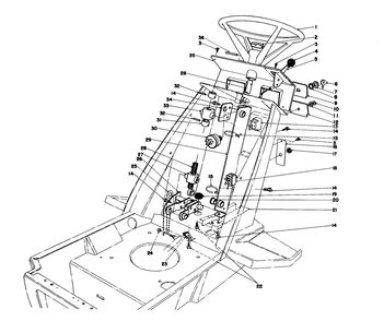Steering Wheel & Dash Assembly Diagram and Parts List for 57300 2000001 - 2999999 Toro Lawn Tractor