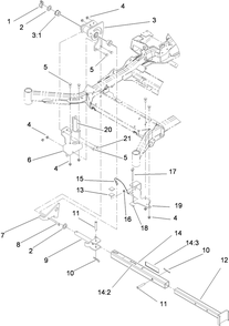 Z Stand Assembly Diagram and Parts List for 74967CP (310000001-310999999)(2010) Toro Lawn Mower