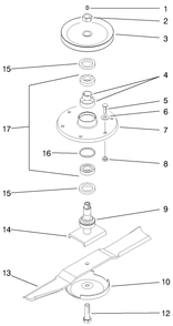 Spindle Assembly Diagram and Parts List for 30569 90001 - 90499 Toro Lawn Mower