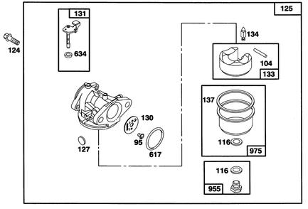 Engine Briggs & Stratton Model 12a802-0611-01 Diagram and Parts List for 20802BC 5900001 - 5999999 Toro Lawn Mower